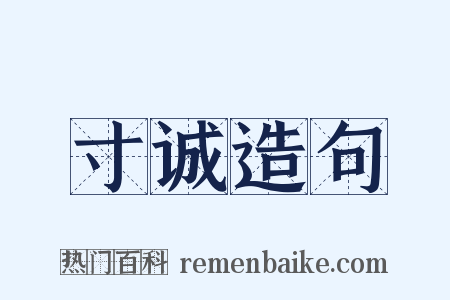 寸诚造句是什么意思的图片